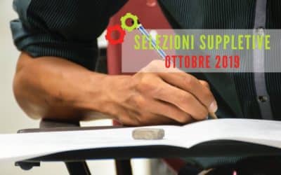 CORSI BIENNIO 2019-21: ULTIME SELEZIONI SUPPLETIVE AD OTTOBRE