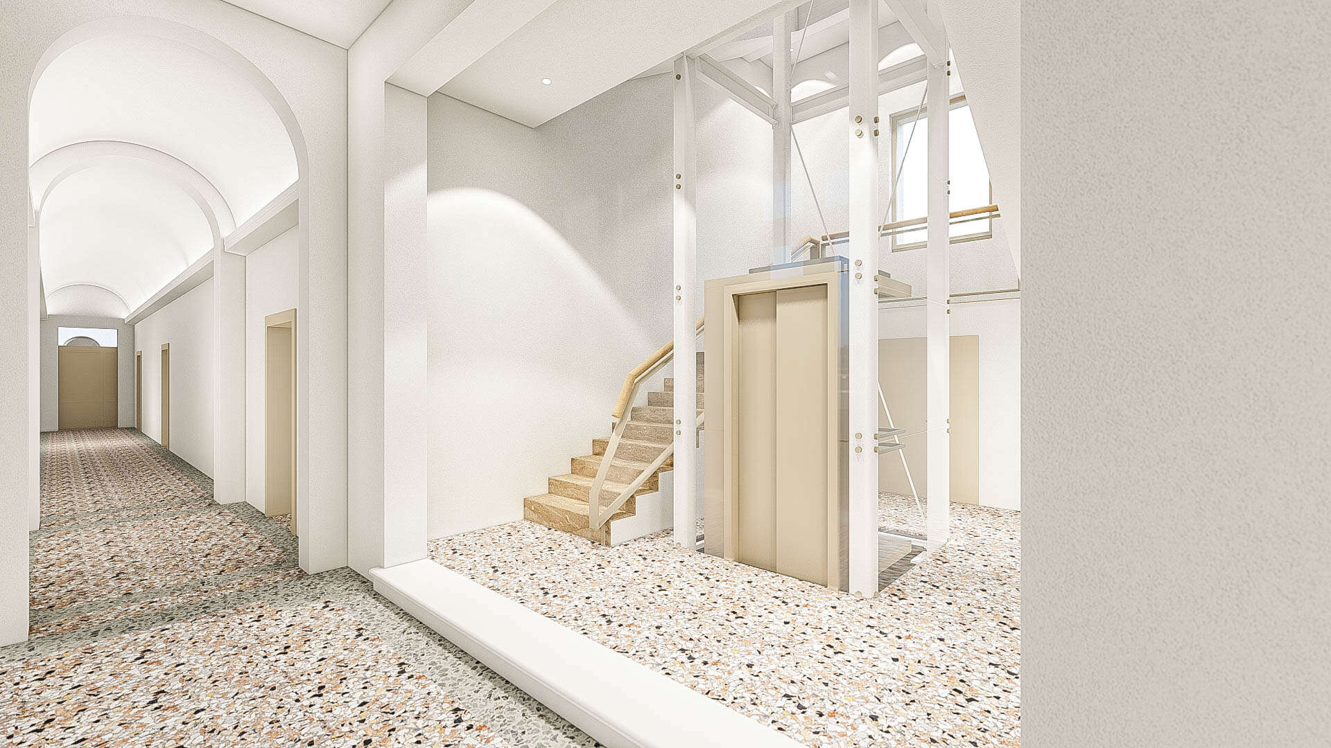 Nuova sede ITS Meccatronico Interno rendering Nuova sede ITS Meccatronico Interno rendering